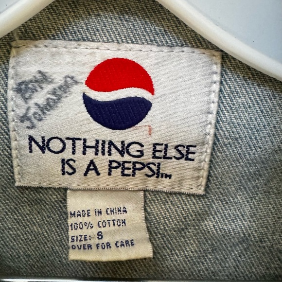 Vintage 90s Denim Pepsi Jacket in Size Small - Picture 2 of 3